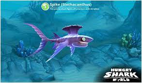Is its front dorsal fin, which is shaped like an anvil and covered in spikes. Spike Stethacanthus Shark Kaiju Evolution