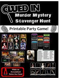 My eldest had his mind set on some sort of murder mystery party, and we borrowed a board game for one from a friend. Clued In Murder Mystery Scavenger Hunt Printable Party Game Inspired By Clue