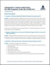 In general, the maximum sba loan amount cannot exceed $5 million in aggregate across all loans to a single borrower and its affiliates. Nafcu Answers Faqs As Sba Launches Paycheck Protection Program Nafcu