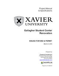 Gallagher Student Center Renovation Project Manual