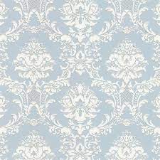 Document Damask Wallpaper White Light Blue Damask Wallpaper Victorian Wallpaper Vinyl Wallpaper