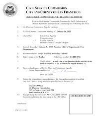 CIVILSERVICECOMMISSION CITYAND COUNTYOF SANFRANCISCO