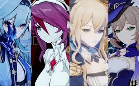 MMD][Genshin]Jean Gunnhildr, Eula, Lisa, and Rosaria - The Baddest -  BiliBili