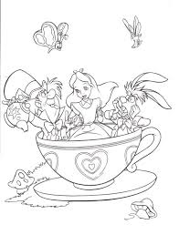 Fantasyland Mad Tea Party Alice In Wonderland Disneyland Walt Disney World Resort Magic Kingdom Coloriage Coloriage Disney Dessins Disney