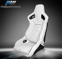 Bucket Racing Seat Adjustable Universal Dual Slider Right PU & Carbon Leather