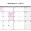 Calendar for august 2019 (malaysia). 1