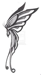 Tribal Butterfly Side View By Ashes360 On Deviantart Tribal Butterfly Wings Drawing Fairy Drawings