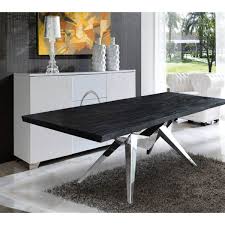 Shop for stainless steel dining tables at crate and barrel. Sd095 Rich Black Table Top With Stainless Steel Base Dining Table City Schemes Contemporary Furniture