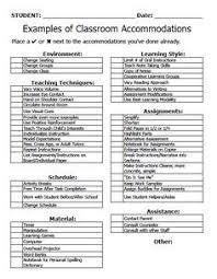 Classroom Accommodations Check List Before You Go Through An Iep Meeting To Make Chan Special Education Accommodations Classroom Accommodation Education Help