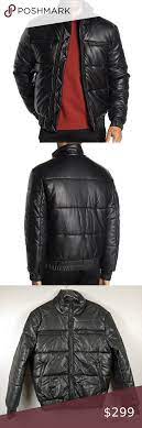 Slate Stone Faux Leather Puffer Jacket In 2021 Leather Puffer Jacket Leather Faux Leather