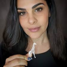 Giraffe Necklace Giraffe Gift Silver Giraffe Pendant