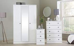 Our full bedroom sets not only include beds but often bookcases, dressers, storage trundles, nightstands, and mirrors, as well. Pembroke White 3 Piece 3 Door Wardrobe Bedroom Furniture Set Furniture And Choice