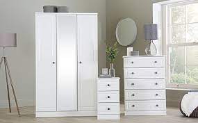 From white bedroom sets to black & more. Pembroke White 3 Piece 3 Door Wardrobe Bedroom Furniture Set Furniture And Choice