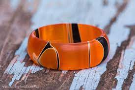 Orange And Black Acrylic Ring Resin Ring Nonconductive Ring Etsy Black Acrylic Ring Acrylic Ring Resin Ring