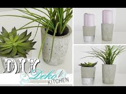 Diy Blumenubertopfe Aus Beton Selber Machen Deko Kitchen Youtube