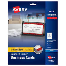 Avery 5371 laser perforated business card cards template. Avery Clean Edge Rounded Corner Business Cards Matte 160 Cards 88220 Avery Com