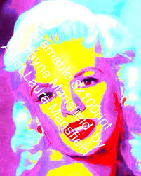 Bold Pop Art 8x10 Framable Print Of Jayne Mansfield By Artist Laura Marrs Art Pop Art Artist