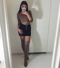 M E R C E D E S On Instagram Top Fashionnova Use My Code For Discount Madelinexo High Knee Boots Outfit Skirts With Boots Fashion