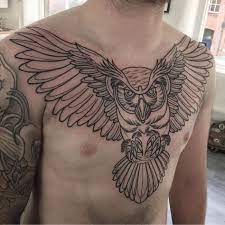 Tato tribal 3d temporer abstrak naga tato sumber. Owl Tattoo Chest