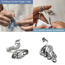 No you don't have to spend your own money to get one! Ring Knitting Loop Crochet Ring Peacock Fish Phoenix Ring Sewing Accessories New Ebay