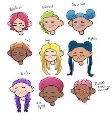 Octoling Girl Hairstyle Ideas By Tremendous By Design Splatoon Smash Bros Funny Girl Hairstyles