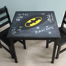 Diy Batman Chalkboard Play Table Batman Kids Rooms Batman Room Batman Themed Bedroom