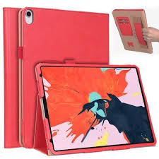 Housse Ipad Pro 11 Pouces Cuir Vintage Porte Cartes Rouge Leather Tablet Case Tablet Case Ipad Pro