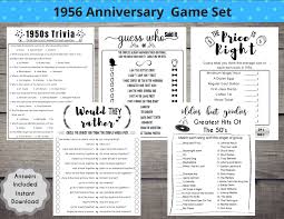 Country living editors select each product featured. Wedding Trivia Silver Anniversary 1951 70th Wedding Anniversary Party Games 70 Years Marriage Party Married In 1951 70th Anniversary Paper Party Supplies Party Favors Games Timeglobaltech Com