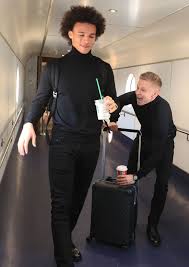 Manchester City S Leroy Sane And Oleksandr Zinchenko At Manchester Manchester City Leroy Sane Manchester City Football Club