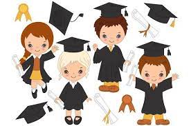 Download Vector Little Kids Graduating Kids Clipart Clip Art Graduation