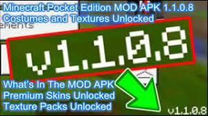 In minecraft pocket edition pe mod apk you can investigate haphazardly created universes and assemble astounding things from the most straightforward of homes to the most fabulous of manors. Minecraft Pocket Edition Mod Apk 1 1 0 8 Costumes And Textures Unlocked Youtube