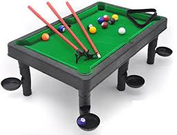 Little Treasures Small Sized Snooker And Pool Table World Champion Pool Set Including Table Cues Balls And Accessories L Mini Pool Portable Pools Cue Stick