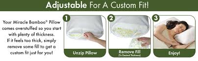 Amazon Com Ontel Miracle Shredded Memory Foam Pillow With Viscose From Bamboo Cover Queen White Home Kitchen