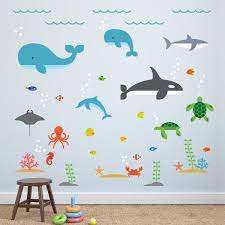 Check spelling or type a new query. Children S Bedroom Boy Decor Decals Stickers Vinyl Art Whale Wall Sticker Baby Ocean Sea Cartoon Animal Nursery Decal For Kids Bedroom Home Garden