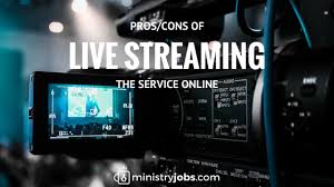 Live streaming g your church services allows new people to tune in and experience your workshop and listen to your messages. Pros Cons To Live Streaming The Service Online Ministry Jobs