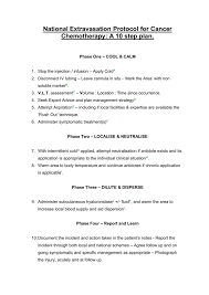 National Extravasation Protocol