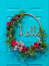 Is your floor pouf looking tatty and torn? How To Make A Hula Hoop Word Wreath Hgtv