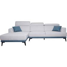 Kostenlose lieferung für viele artikel! Sofa Hhg 520 Couch Ecksofa L Form 3 Sitzer Liegeflache Nosagfederung Taschenfederkern Verstellbar Links Hellgrau