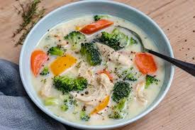 This version is light on the veggies and chicken to make it. Creamy Chicken Broccoli Soup Recipe Healthy Fitness Meals