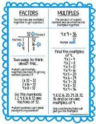 72 best factors and multiples images math classroom