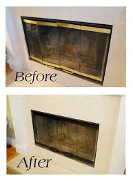 Refacings typically sit flush on the hearth or fascia. Painting Gold Fireplace Doors Novocom Top