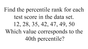 Find The Percentile Rank For The Scores In The Data Set Youtube