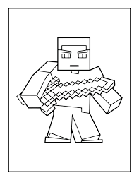 Coloring coloring minecraft pages herobrine more steve. Free Minecraft Coloring Pages For Download Pdf Verbnow