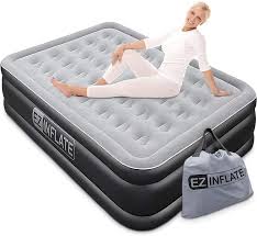 If two people, or one person and. Amazon Com Ez Inflate Luxury Double High Queen Air Mattress With Built In Pump Queen Size Inflatable Mattress For Home Camping Travel Luxury Blow Up Bed Sports Outdoors