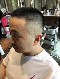 メンズバーバー風フェードオシャレボウズ ボウズ 髪型 メンズ メンズ