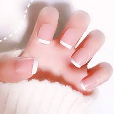 You can wear your acrylics short and yet super cute. Buy Barode French Nails Full Cover Short Press On Natural False Acrylic Nails Art Tips Sets Simple Daily Use Fake Nails For Women And Girls Online At Low Prices In India