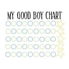 Boys Behaviour Chart Reusable Reward Chart Printable