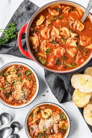 If you still consider that circular brown mass resembling a wood plug in then one can always freeze the leftovers in zip locks and so you can always reheat in single servings as needed. Tortellini Soup With Italian Sausage Spinach Yellowblissroad Com