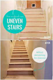 How To Raise Stair Treads To Fix Uneven Steps Diy Stairs Stairs Stair Remodel