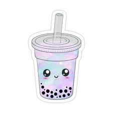 Mr Boba Jr Sticker By Glasstarr Cute Animal Drawings Kawaii Tea Wallpaper Cute Kawaii Drawings